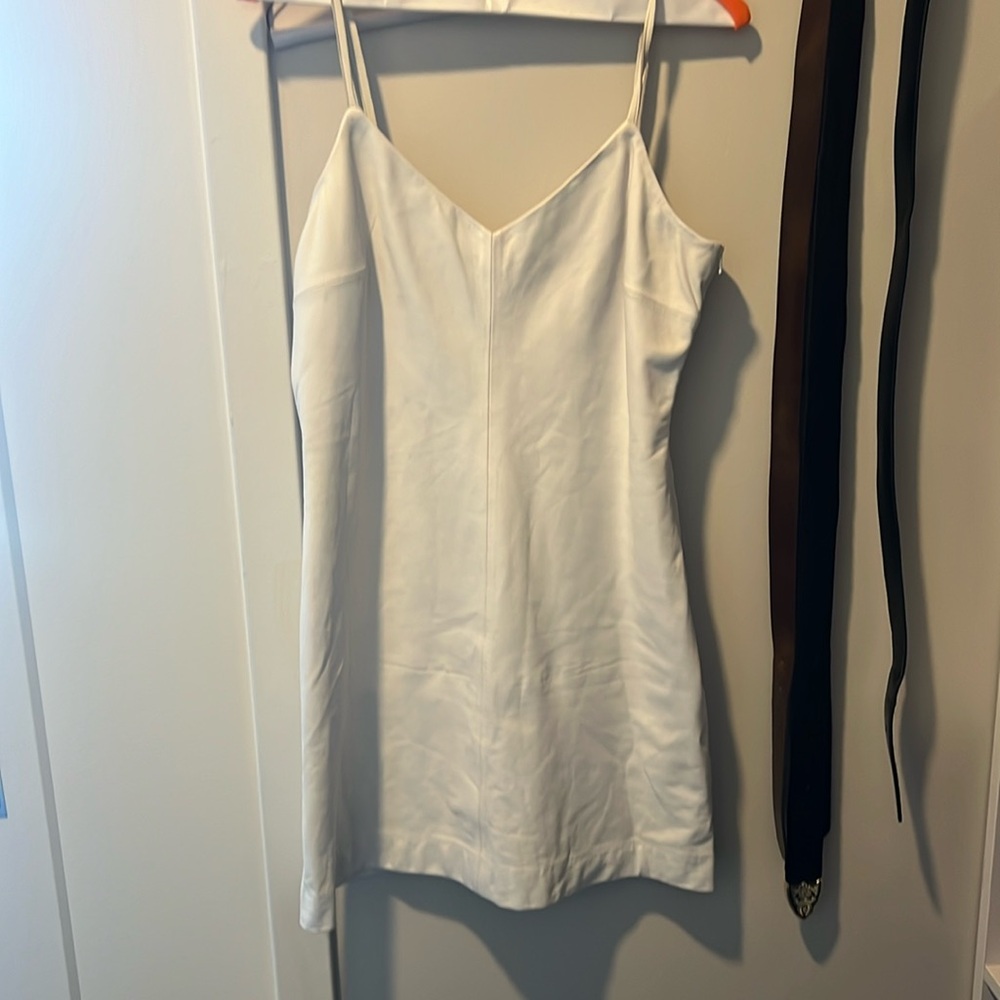 White leather mini dress - Size 6